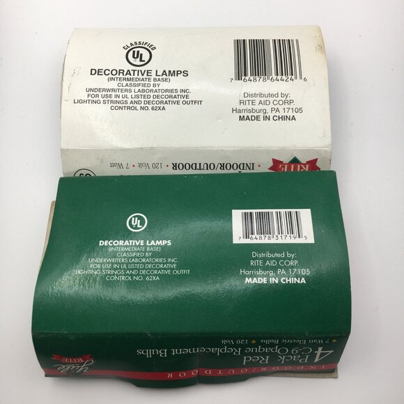 Yule Rite C-9 Holiday Christmas Light Bulb Pack Red Blue Replacement Decor 120V - Picture 2 of 3